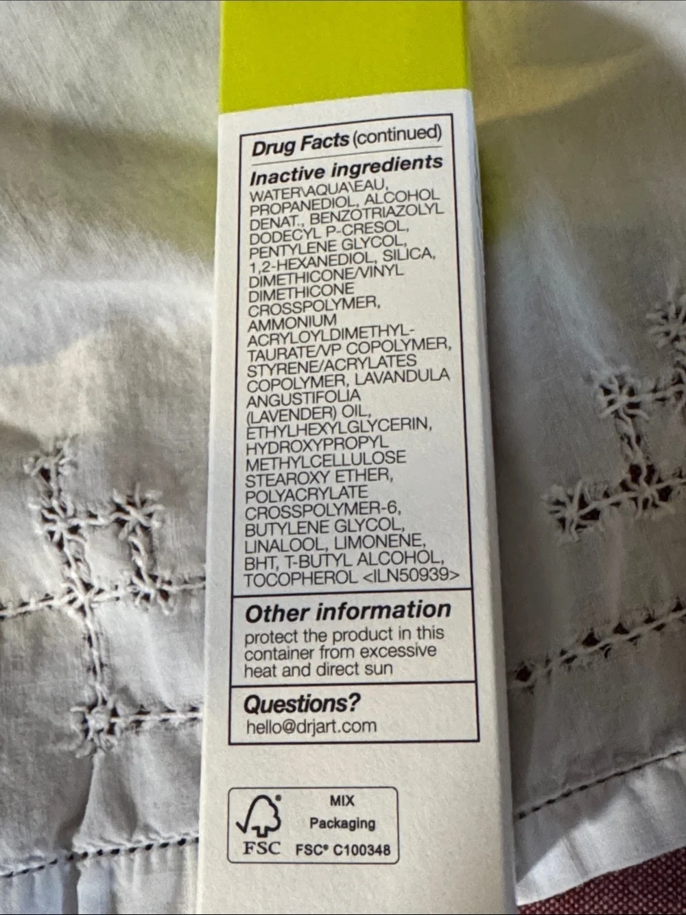 Dr. Jart+ Every Sun Day Sun Fluid SPF 50+ — White & Lime